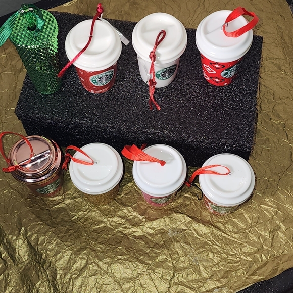 Starbucks Christmas Mini Ceramic Holiday Hanging  Cups Ornaments - Picture 11 of 11